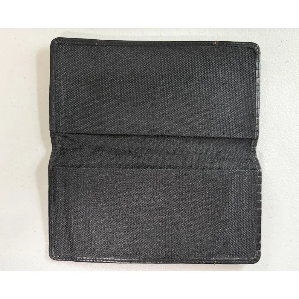 Harley Davidson Black Leather Long Studded Motorcycle Wallet/Checkbook Cover